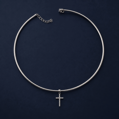 Collana Choker con croce - viuviu jewels