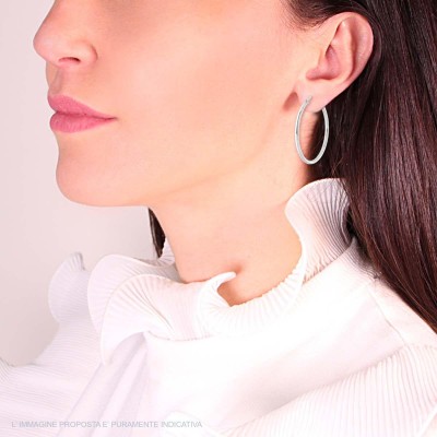 Orecchini a cerchio Hanna silver "Everyday" - viuviu jewels Orecchini a cerchio Hanna silver "Everyday" - viuviu jewels