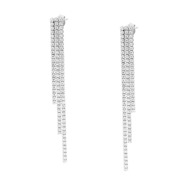Orecchini Tennis Triplo "Eternity"